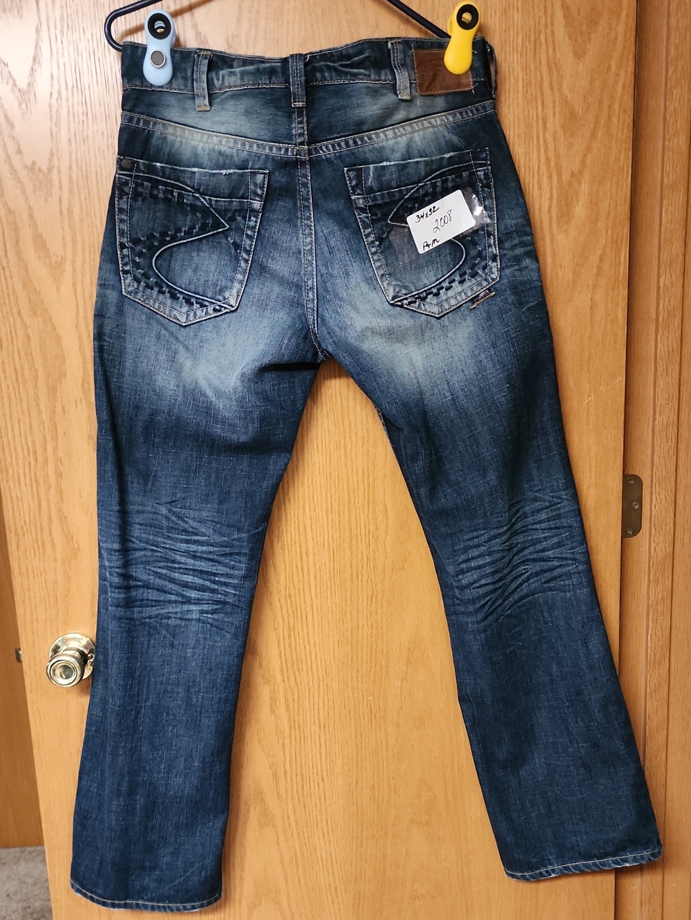 Silver Allen Jeans mens Boot Cut Faded Blue Denim 34x32 number 2008